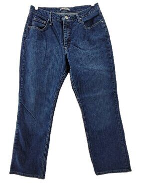 Riders by Lee Jeans Women's 12 P Blue Heavy Stretch Denim Relaxed fit Straight